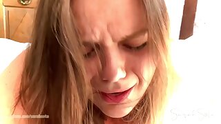 Hot innocent girl gets The brush tight ass punished - The brush first painful anal - painal splitscreen